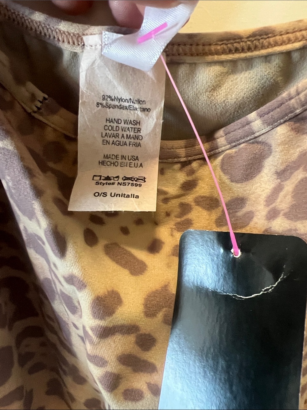 Nikibiki Leopard-Print Midi top in Taupe and Light Brown - Picture 3 of 3